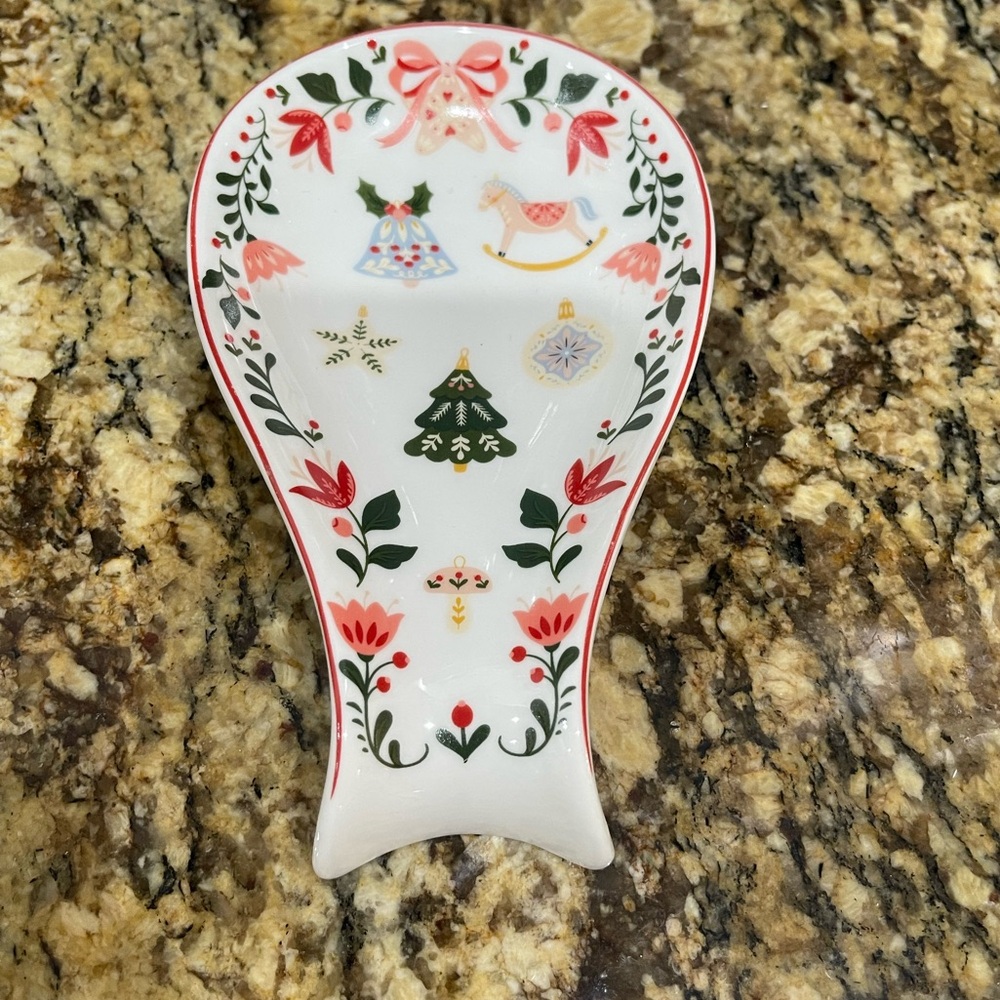 Grace Teaware whimsical Christmas spoon rest - Brand new